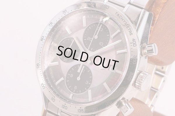 タグホイヤー　カレラ　ＣＶ２０１Ｐ－０　黒シェル文字盤　サイド拡大