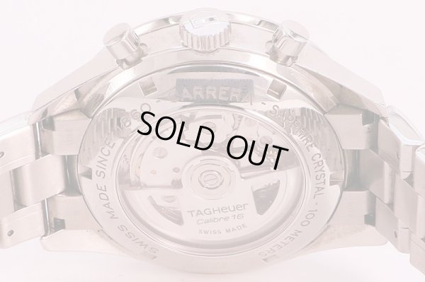 タグホイヤー　カレラ　ＣＶ２０１Ｐ－０　黒シェル文字盤　裏面拡大