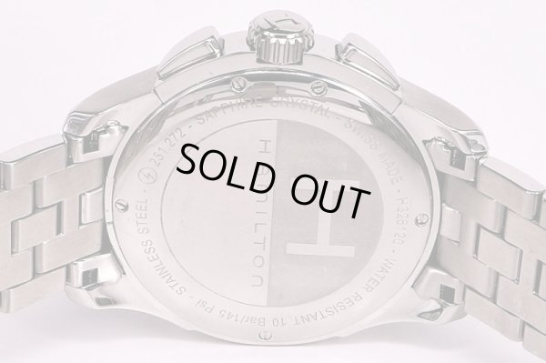 ハミルトン　ジャズマスター　クロノ　Ｈ３２６１２０　黒文字盤　裏面拡大