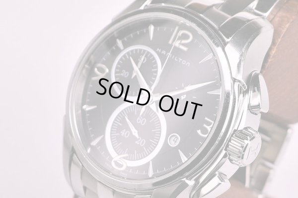 ハミルトン　ジャズマスター　クロノ　Ｈ３２６１２０　黒文字盤　サイド拡大