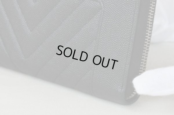 シャネル マドモアゼル ラウンドファスナー長財布 ブラック/SIV金具 角スレ