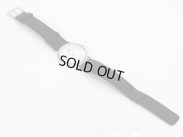 セイコー　クレドール　５Ａ７４－０４４０　銀文字盤　革ベルト状態　表面