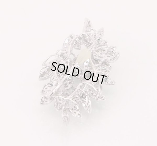 K18WG ダイアイリブローチ 3.45ct 17.90g　裏面