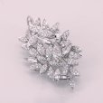 K18WG ダイアイリブローチ 3.45ct 17.90g