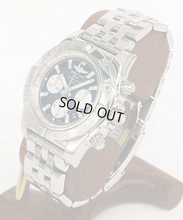 ブライトリング　クロノマット４４　Ａ０１００　黒文字盤　銀インダイアル　サイド