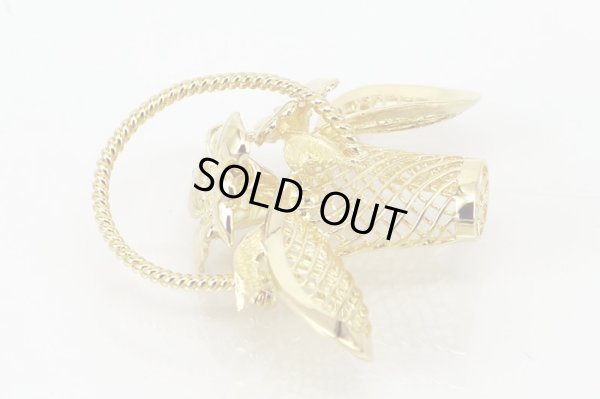 K18 ダイアイリブローチ 0.03ct 14.30g　横向き