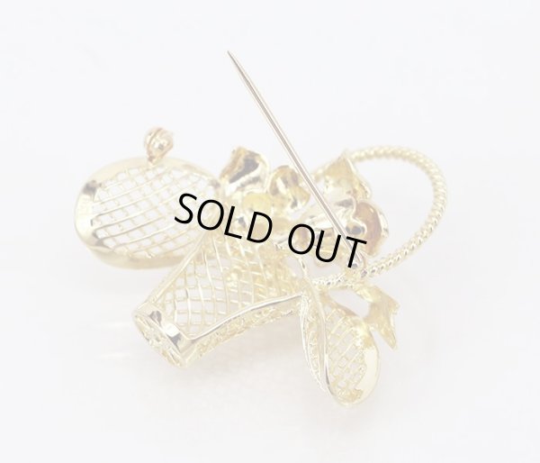 画像6: K18 ダイアイリブローチ 0.03ct 14.30g