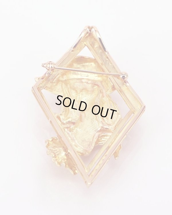 画像6: K18 ダイアイリブローチ 0.08ct 18.60g