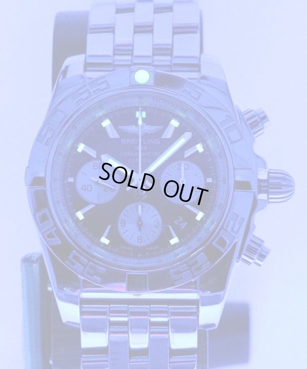 ブライトリング　クロノマット４４　Ａ０１００　黒文字盤　銀インダイアル　ライト