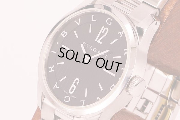 ブルガリ　ソロテンポ　ＳＴ３７Ｓ　黒文字盤　サイド拡大