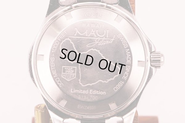 タグホイヤー　アクアレーサー　ＷＡＹ２０１２　ハワイ・マウイ島　黒シェル文字盤　裏面拡大