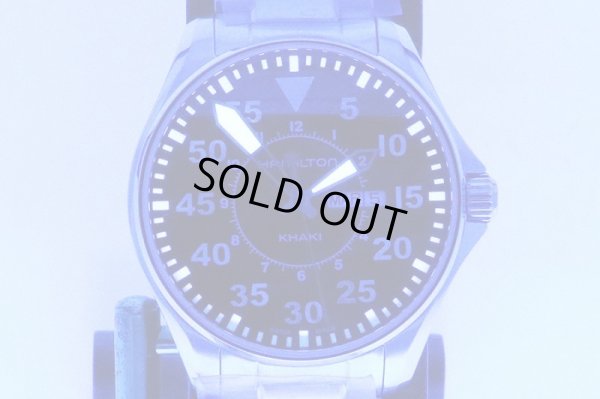 ハミルトン　カーキアビエーション　パイロットデイデイト　Ｈ６４６１１０　黒文字盤　ライト