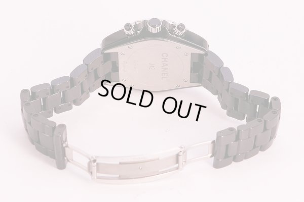 シャネル　Ｊ１２　Ｈ０９４０　クロノグラフ　黒文字盤　セラミックブレス