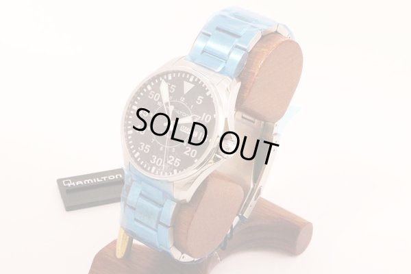 ハミルトン　カーキアビエーション　パイロットデイデイト　Ｈ６４６１１０　黒文字盤　サイド