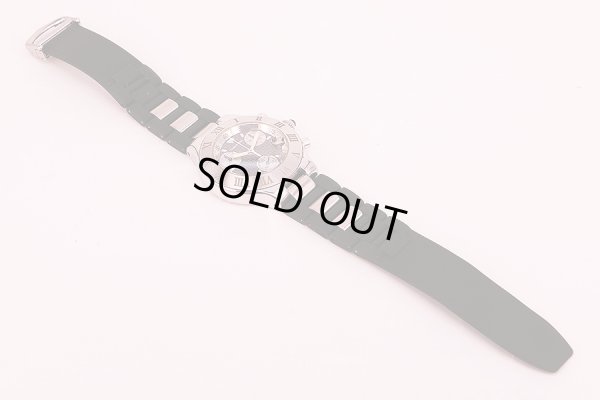 カルティエ　クロノスカフ　２４２４　黒ロゴ文字盤　ラバーベルト状態　表面