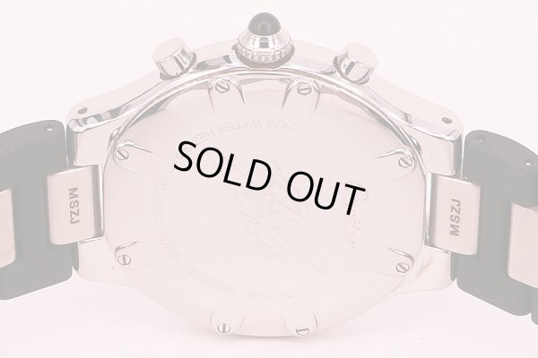 カルティエ　クロノスカフ　２４２４　黒ロゴ文字盤　裏面拡大