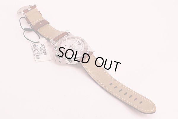 パネライ　ＰＡＭ００５２３　ルミノールマリーナ １９５０　３デイズ　白文字盤　革ベルト状態　裏面