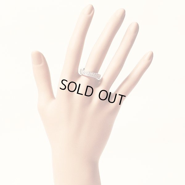 K18WG ダイアイリリング 0.86ct 6.20g　装着イメージ