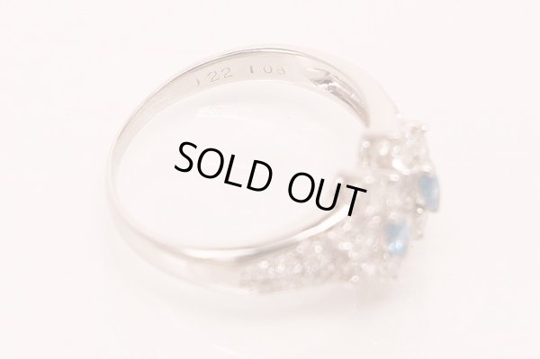 PT900 ダイアイリリング 0.22ct 1.08ct 6.10g　刻印