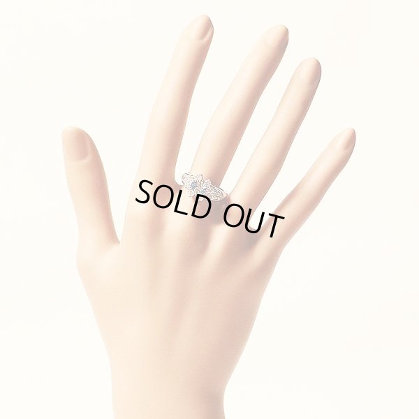 PT900 ダイアイリリング 0.22ct 1.08ct 6.10g　装着イメージ