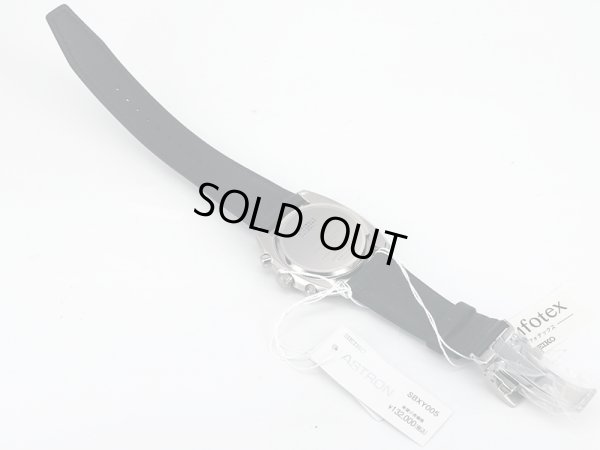 セイコー　アストロン　ＳＢＸＹ００７　電波ソーラー　銀文字盤　革ベルト状態　裏面