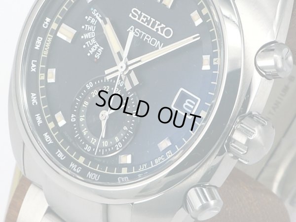 セイコー　アストロン　ＳＢＸＹ００３　電波ソーラー　黒文字盤　サイド拡大