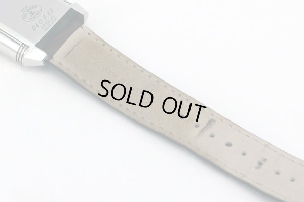 ジャガールクルト　レベルソ　２４０．８．１５　グランデイト　銀文字盤　革ベルト状態