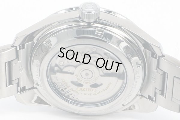 セイコー　プレサージュ　シャープエッジＧＭＴ　ＳＡＲＦ００５　常盤文字盤　裏面拡大
