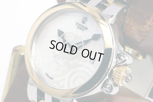 チューダー　クレア・ド・ローズ　３５１０１　コンビ　白シェル文字盤　サイド拡大