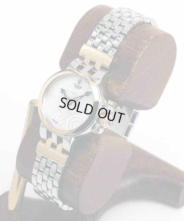 チューダー　クレア・ド・ローズ　３５１０１　コンビ　白シェル文字盤　サイド