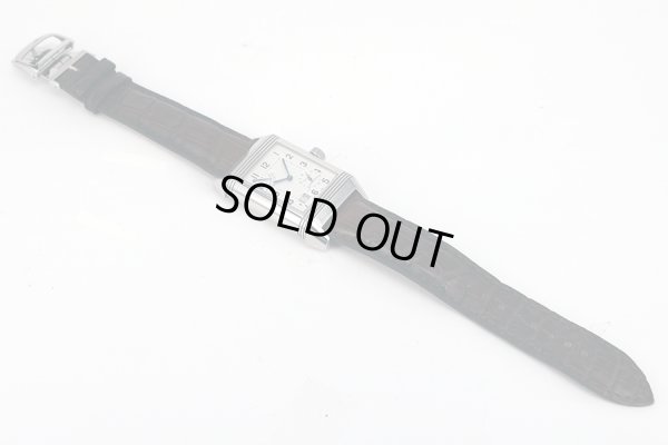 ジャガールクルト　レベルソ　２４０．８．１５　グランデイト　銀文字盤　革ベルト状態表面