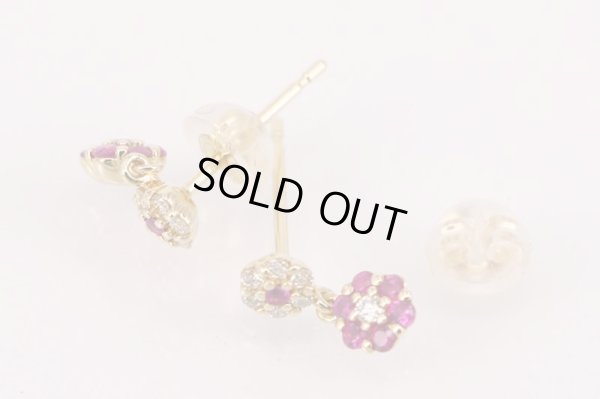 ポンテヴェキオ　K18 ルビーダイアイリピアス 0.04ct*2 0.06ct*2 1.10g　留め具(2)