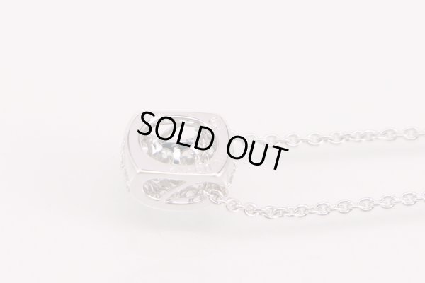 ミキモト　K18WG ダイアイリペンダントネックレス 0.72ct 3.60g　裏面　サイド