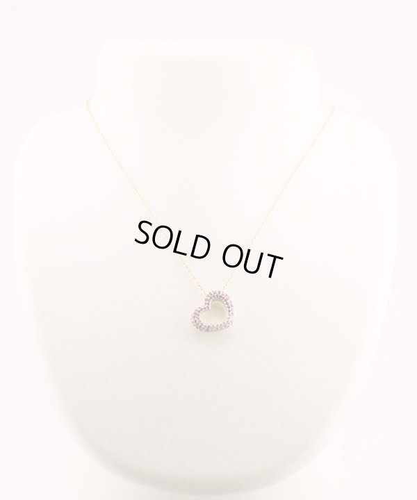 ポンテヴェキオ　K18PG サファイアダイアイリペンダントネックレス 0.68ct 0.18ct 5.10g　装着イメージ