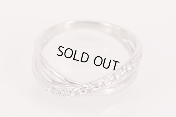 ポンテヴェキオ　K18WG ダイアイリリング 0.15ct 2.70g　拡大