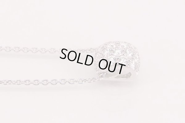 ミキモト　K18WG ダイアイリペンダントネックレス 0.72ct 3.60g　表面　サイド