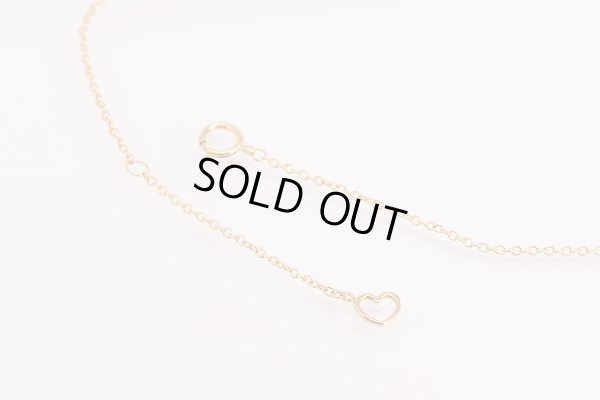 ポンテヴェキオ　K18PG サファイアダイアイリペンダントネックレス 0.68ct 0.18ct 5.10g　留め具外したイメージ