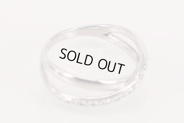 ポンテヴェキオ　K18WG ダイアイリリング 0.15ct 2.70g　刻印