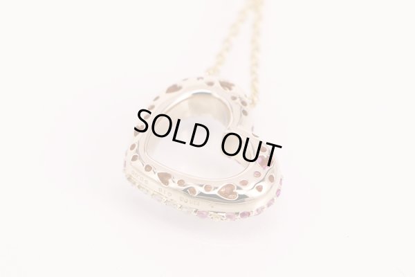 ポンテヴェキオ　K18PG サファイアダイアイリペンダントネックレス 0.68ct 0.18ct 5.10g　裏面