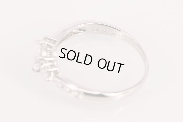 タサキ　PT900 ダイアイリリング 0.638ct 0.22ct 4.80g　刻印