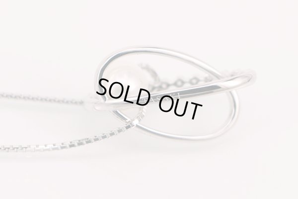 タサキ　K18WG パールダイアイリペンダントネックレス 7.60mm 0.19ct 7.60g　刻印