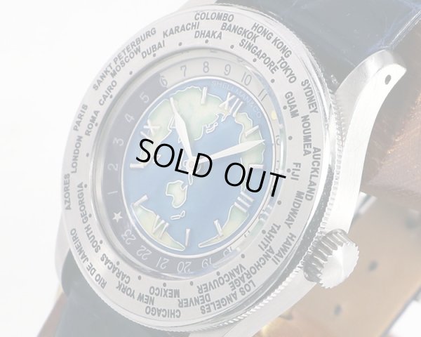シェルマン　ワールドタイム　ミニッツリピーター　クロワゾネ青文字盤　サイド拡大
