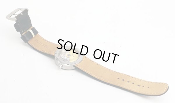 ジン　アウディ　デザインサークル　Ｃ０１　黒文字盤　革ベルト状態　裏面