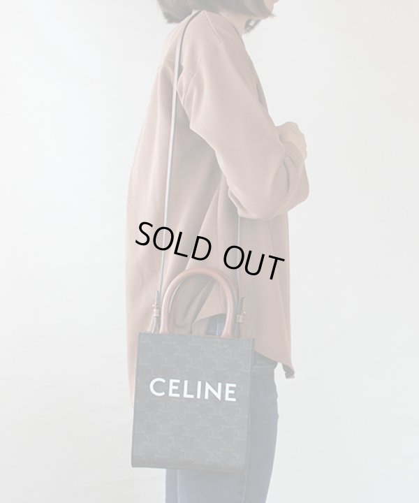 セリーヌ ミニ バーティカルカバ 2WAYバック 194372 タン 掛けたイメージ