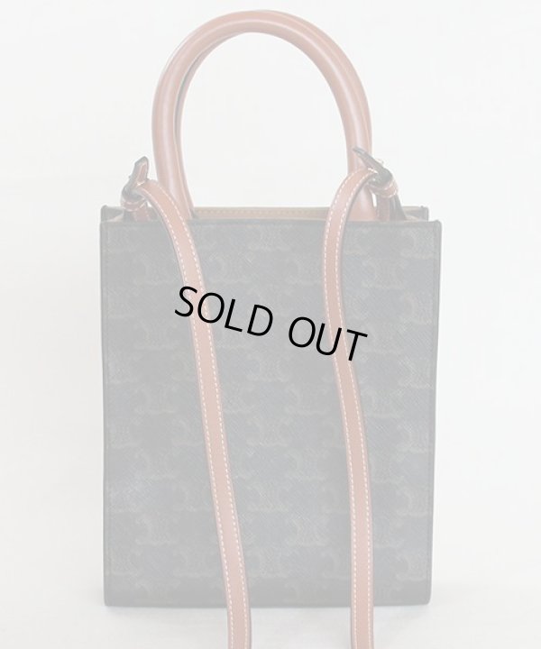 セリーヌ ミニ バーティカルカバ 2WAYバック 194372 タン 裏面