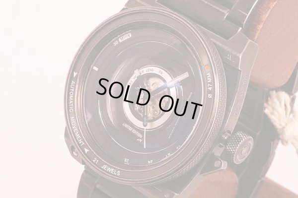 タックス　ヴィンテージレンズ２　ＴＳ１８０３Ｋ　黒文字盤　タックス１０周年限定５００本　サイド拡大