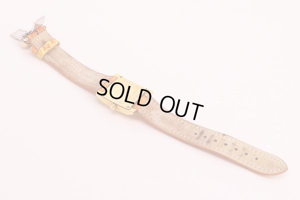 サントノーレ　オルセー　カレ　７３１０２７　シェル文字盤　革ベルト状態　裏面