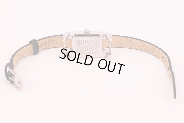 フォリフォリ　ＷＦ５Ｔ０８２ＳＰ　銀文字盤　ラインストーンベゼル　革ベルト