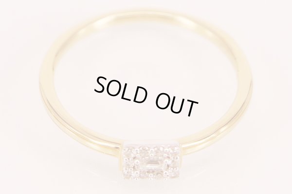 アガット　K18 ダイアイリリング 0.08ct 1.70g　拡大