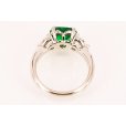 PT900 エメラルドダイアイリリング 1.79ct 0.531ct 0.524ct 6.80g　内側